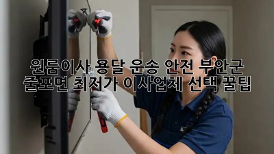 원룸이사 용달 운송 안전: 부안군 줄포면 최저가 이사업체 선택 꿀팁! 📦🚚